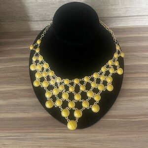 Elegant Yellow Statement Necklace